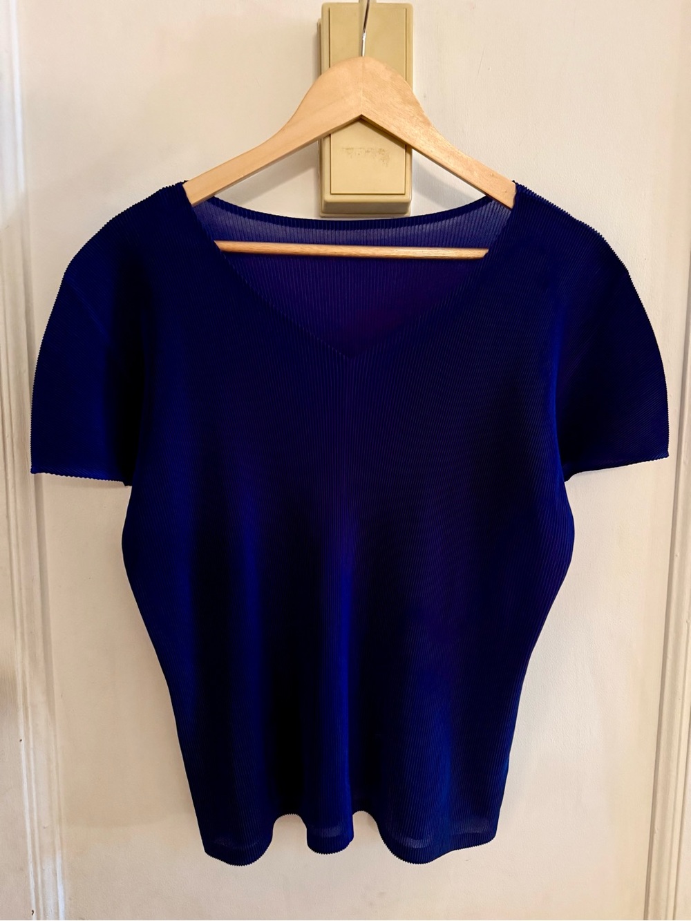 Issey Miyake Pleats Please Royal Blue Top